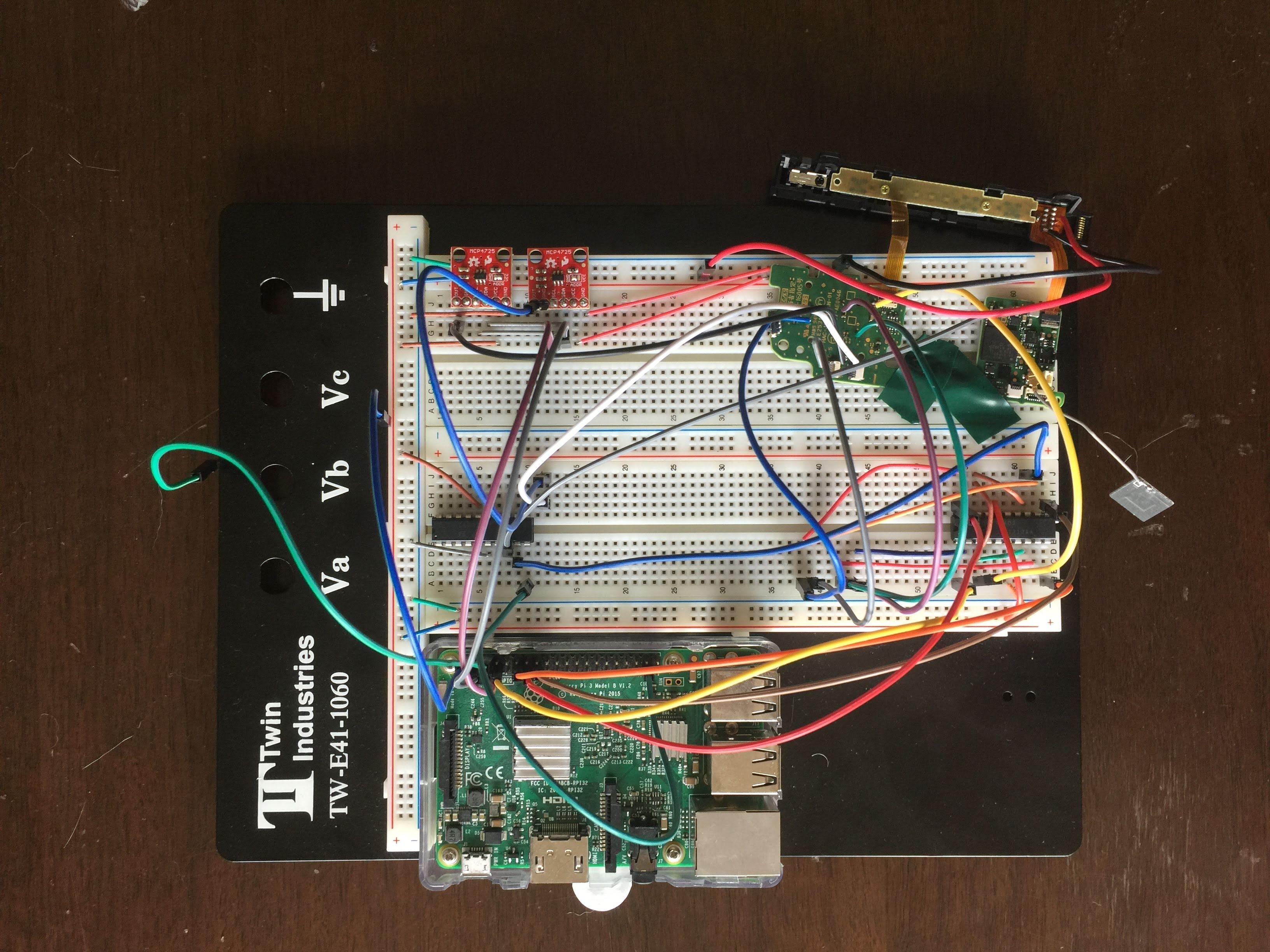 breadboard for the project